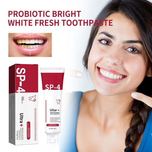 Yayashi SP4 Probiotic Whitening Toothpaste 120g – Removes Coffee, Tea & Smoking Stains